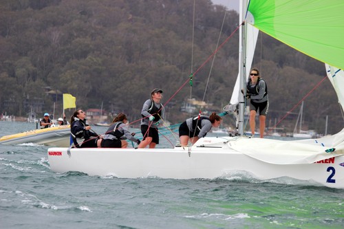 Claudia Pierce and the all female crew from RNZYS - 20th Harken International Youth Match Racing Championships © Damian Devine